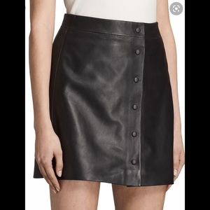 All saints leather skirt